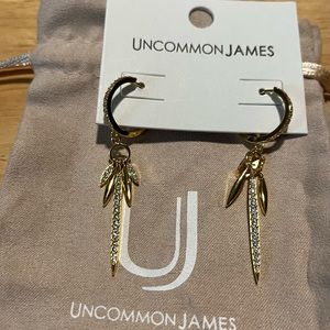 Uncommon James Rocker Girl Earrings in Gold w/stones